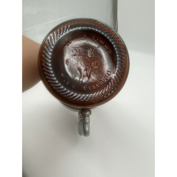 North by Northwest Glass Beer Growler Brewery Muster Geschutzt 2 Liter Brown - Picture 5 of 6